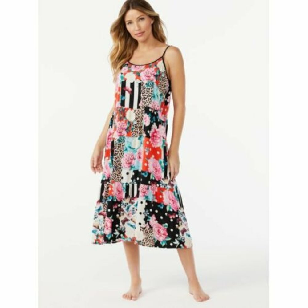 Sofia Intimates by Sofia Vergara Women's Midi Satin Nightgown